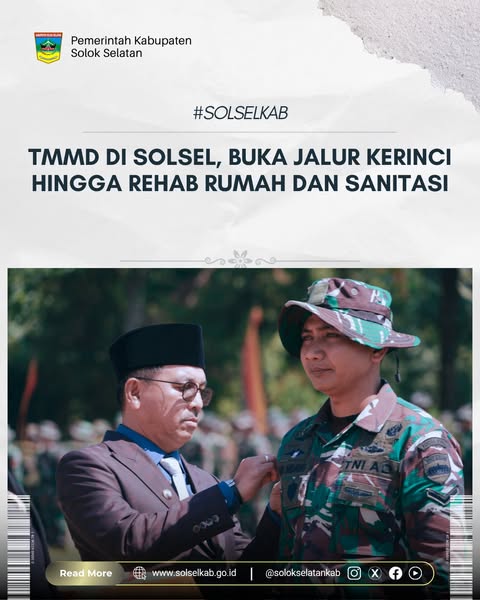 TMMD di Solsel, Buka Jalur Kerinci Hingga Rehab Rumah dan Sanitasi