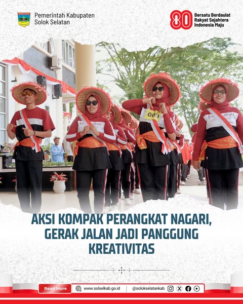 Aksi Kompak Perangkat Nagari, Gerak Jalan Jadi Panggung Kreativitas