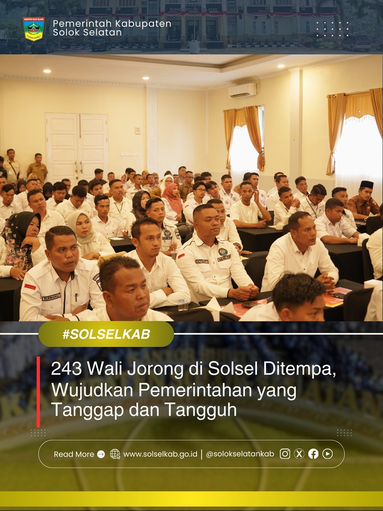 243 Wali Jorong di Solsel Ditempa, Wujudkan Pemerintahan yang Tanggap dan Tangguh