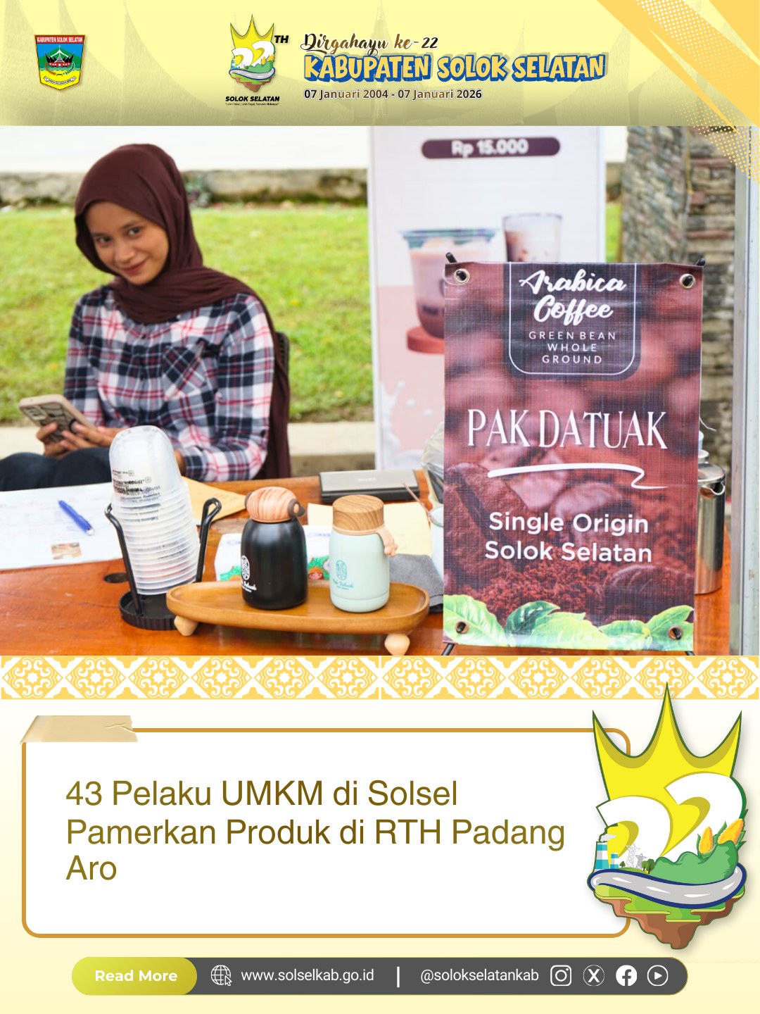 43 Pelaku UMKM di Solsel Pamerkan Produk di RTH Padang Aro