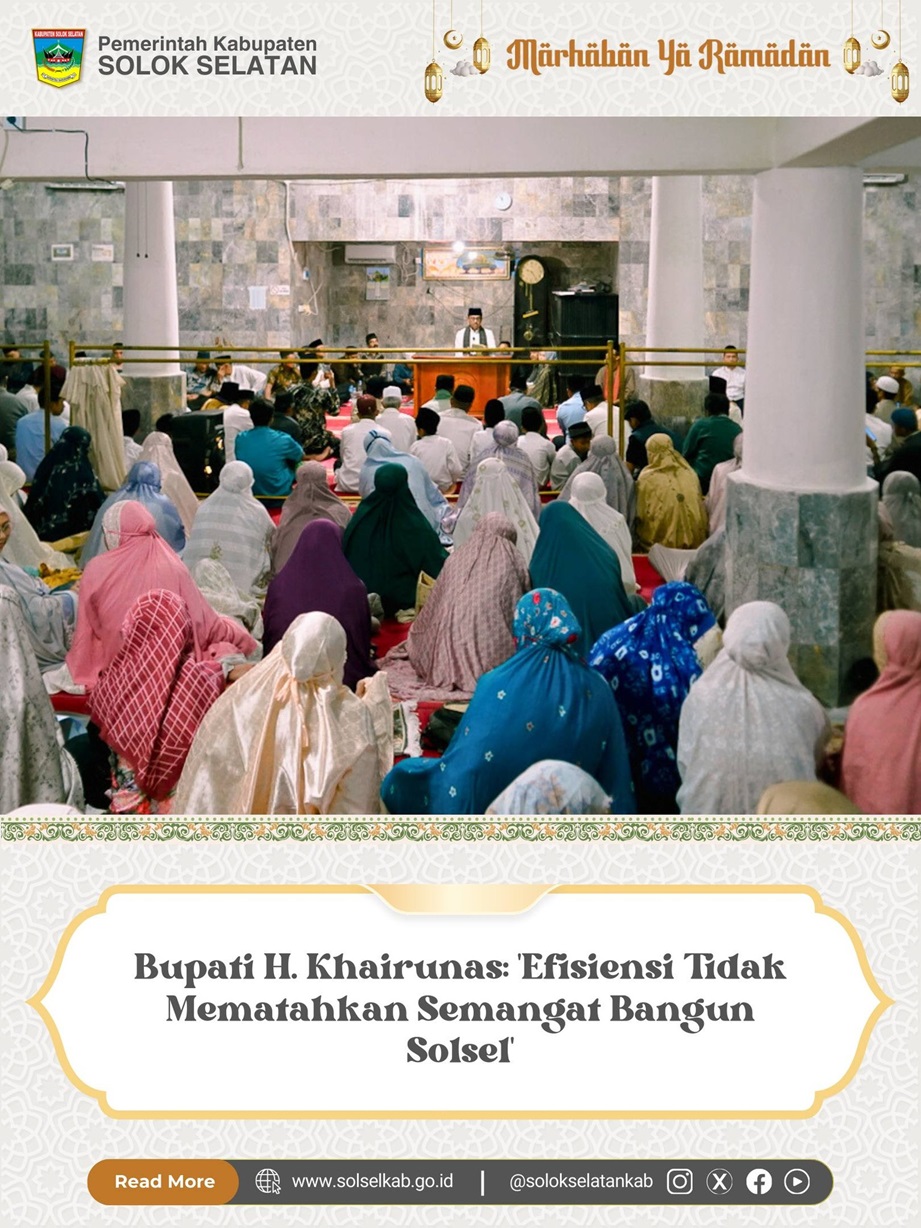 Bupati H. Khairunas: 'Efisiensi Tidak Mematahkan Semangat Bangun Solsel'