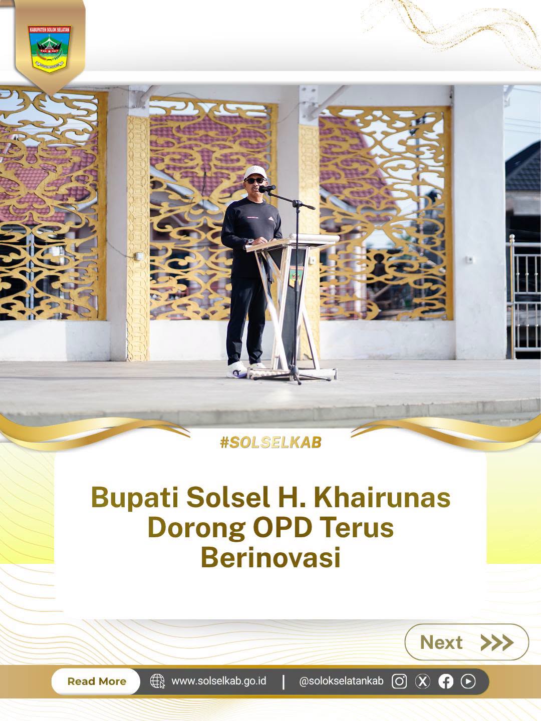 Bupati Solsel H Khairunas Terus Dorong OPD Berinovasi